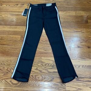 SIWY Black Tuxedo Racer Stripe Jeans | NWT